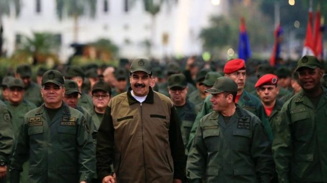 Nicolás Maduro en un acto con militares venezolanos (REUTERS)