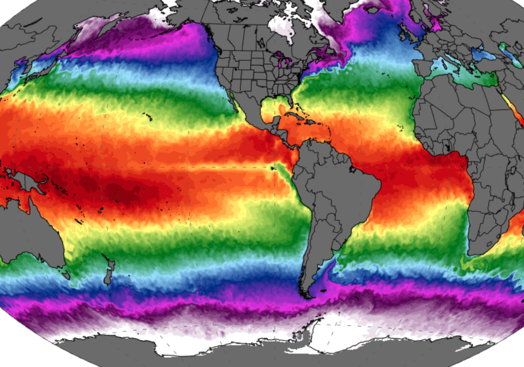 La temperatura global de los océanos debería haber caído con el fin de El Niño. En su lugar estamos viendo algo preocupante 