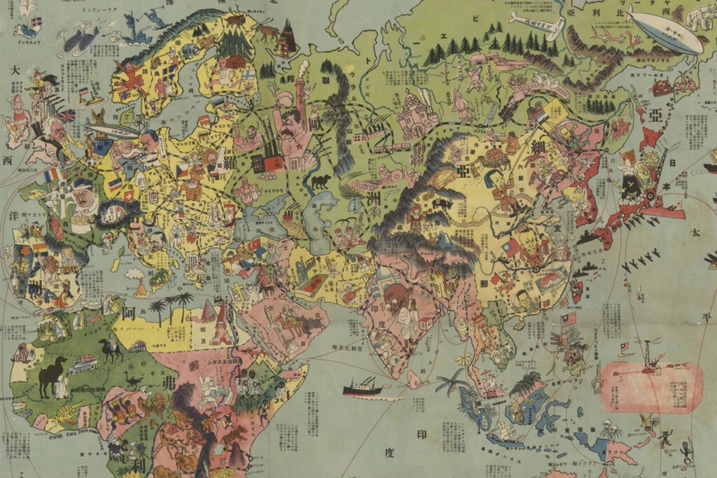 Las naciones del mundo y sus estereotipos, vistos por Japón en este alucinante mapa de 1932 