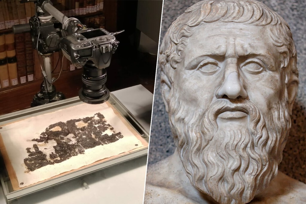 Hemos descubierto la tumba de Platón en papiros carbonizados hace 2.000 años. Y la IA tiene parte del mérito 