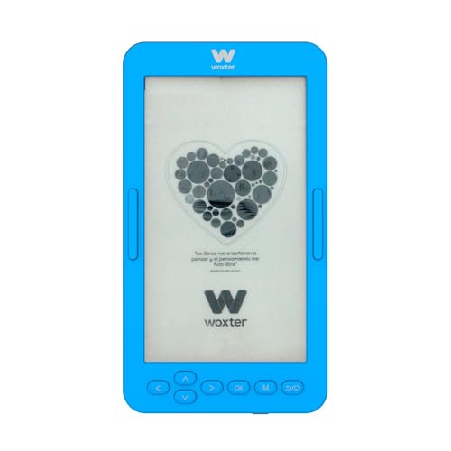 Woxter E-Book Scriba 195 S Blue Lector Compacto de Libros Electrónicos, 4,7 pulgadas, 960 x 540, Pantalla E-Ink Blanca Pearl, EPUB, PDF, 4 GB, 2000+ Libros, Color Azul