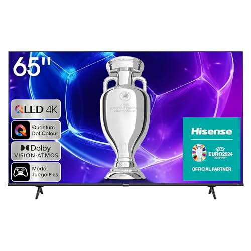 Hisense TV 65E7KQ - QLED Smart TV de 65 Pulgadas Televisor, Quantum Dot Colour, Dolby Vision,Dolby Atmos, Modo Juego PLUS, 60Hz VRR, Bluetooth&HDMI,control por voz televisor, VIDAA (2023)